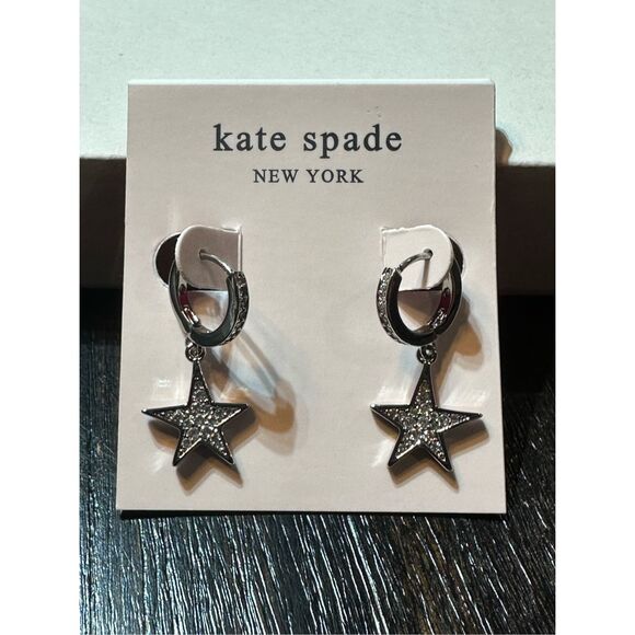 Kate Spade NEW earrings You’re a Star huggies - Picture 9 of 10